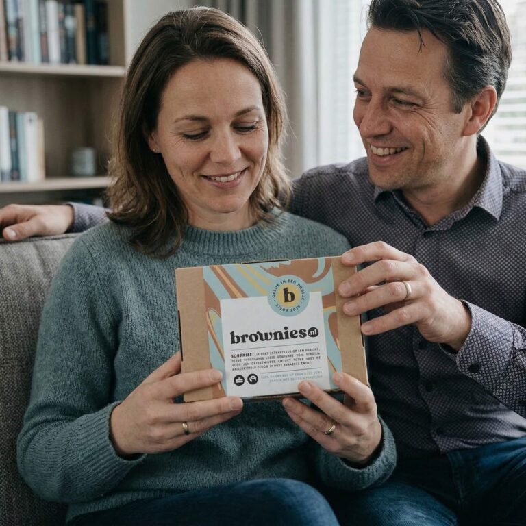 Brownies cadeau voor een partner