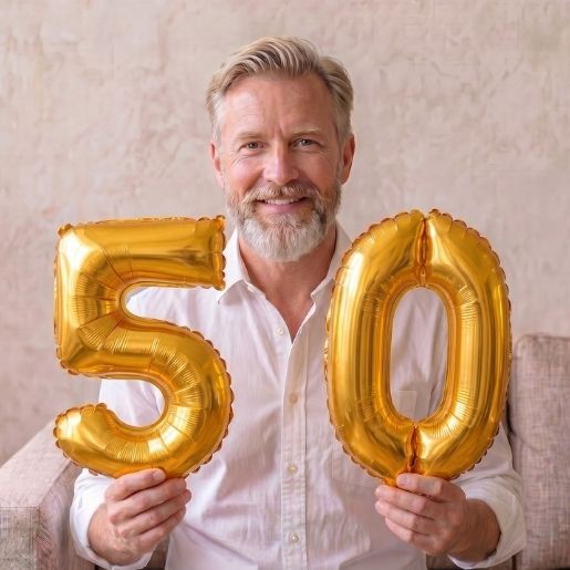 brownies cadeau voor 50ste verjaardag man
