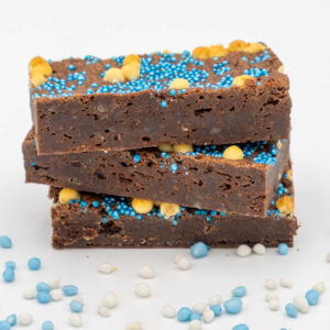 Baby blauw geboorte brownies jongen