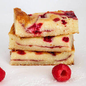 Kokos framboos blondies