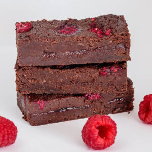 Vegan framboos brownies